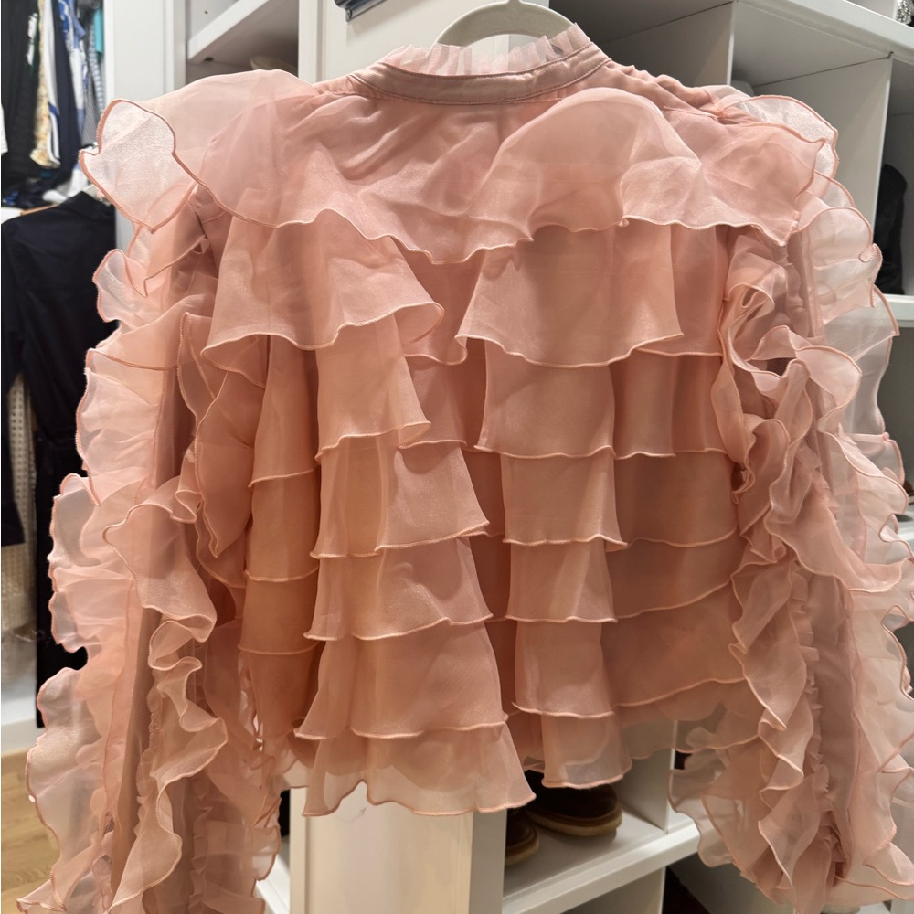 Ruffled Pink Jacket - Picture 3 of 4